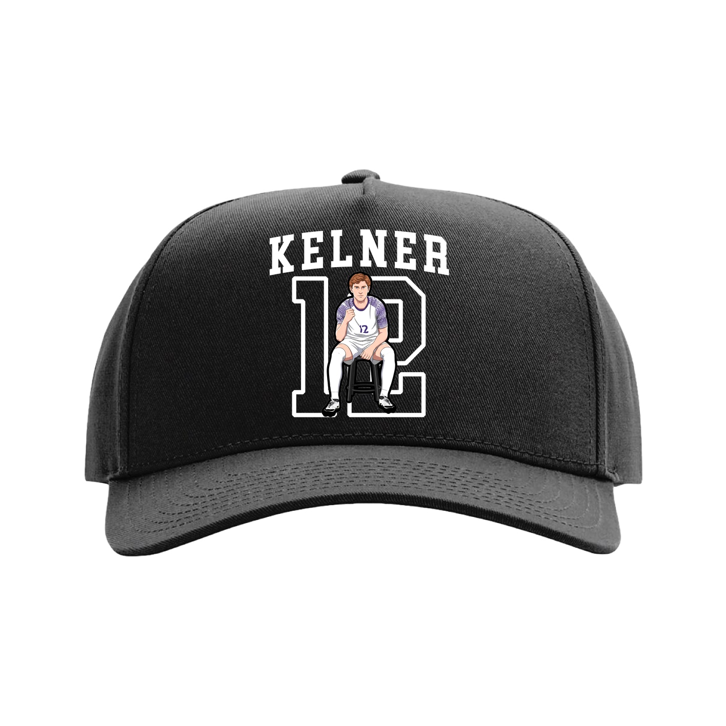 Full Fabric Five-Panel Champ Cap — Shirsey in Black