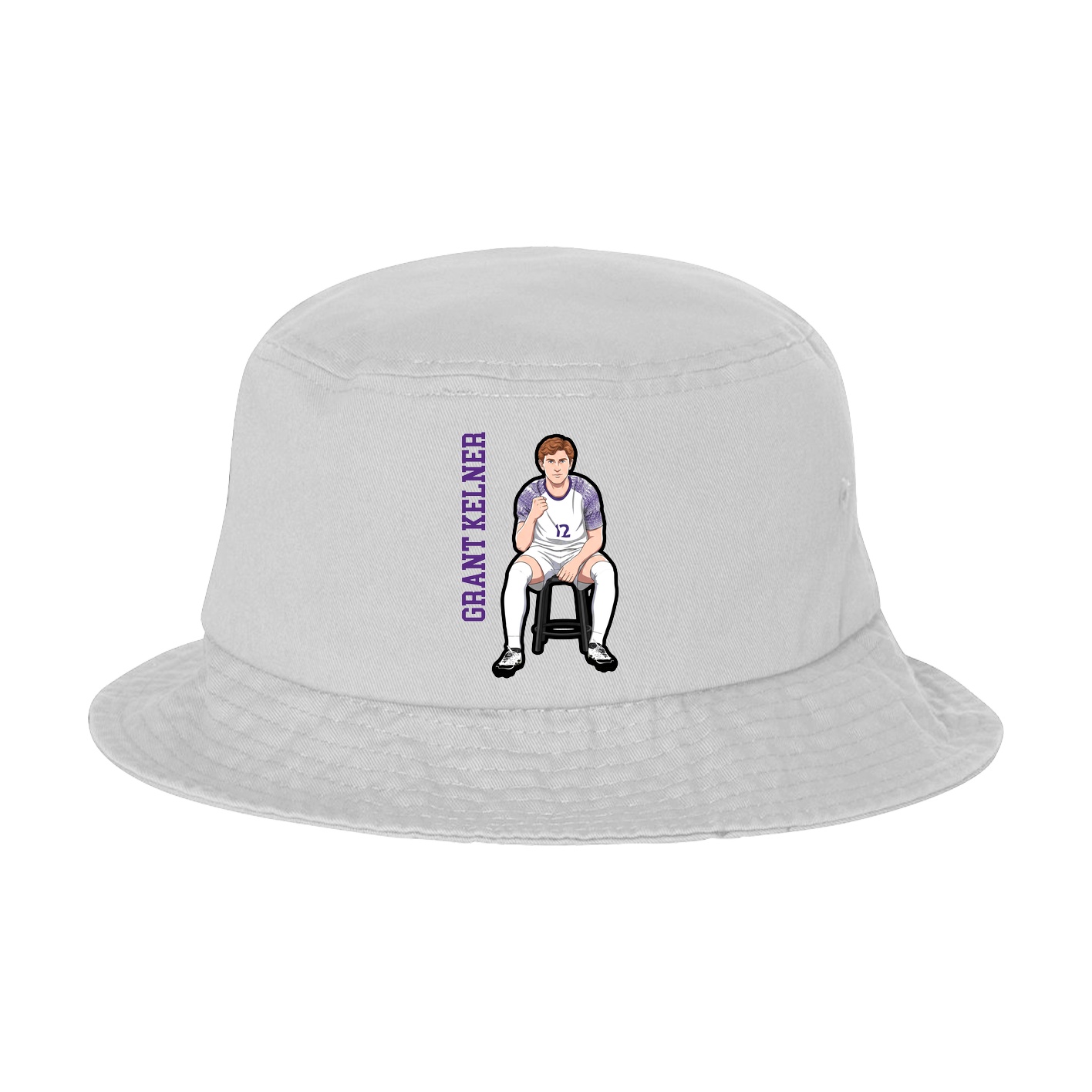 Bucket Cap — Name Vertical in White