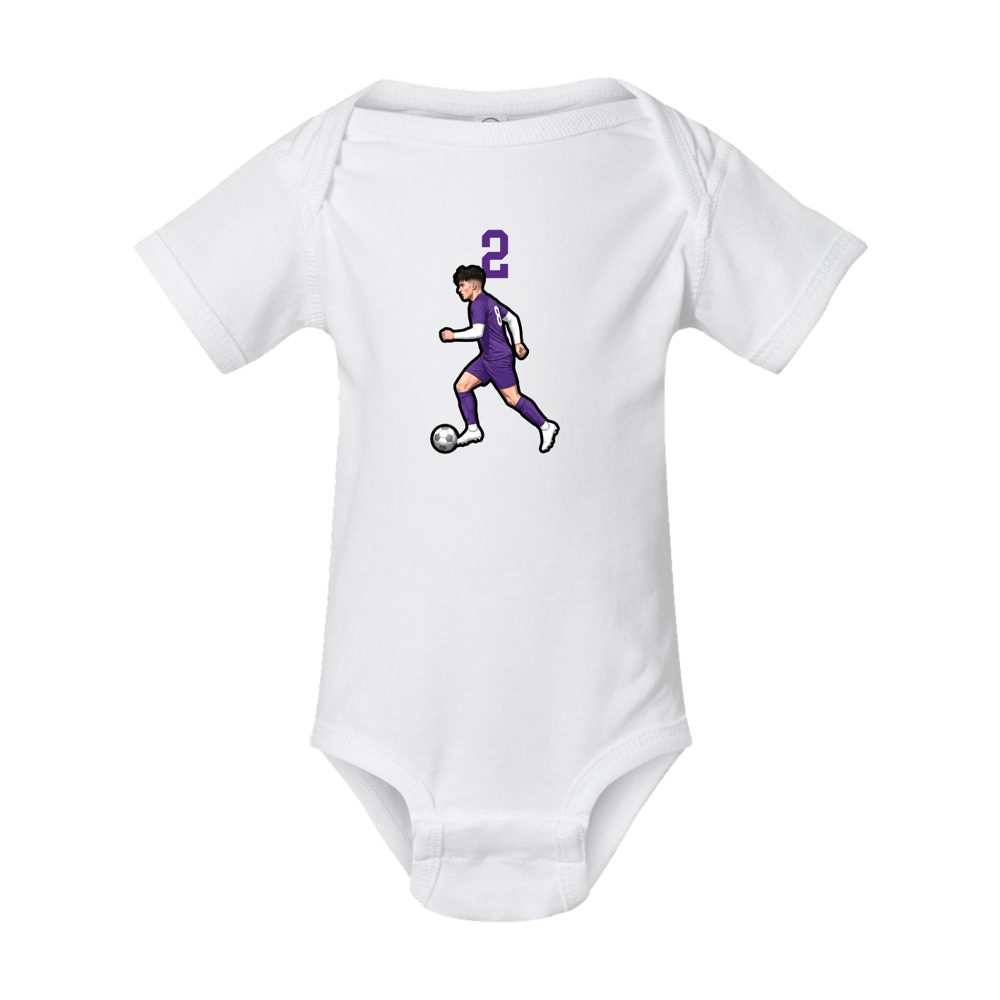 Baby Onesie — Number Top in White
