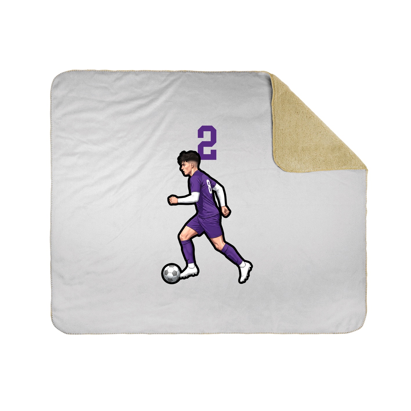 Throw Blanket — Number Top in White