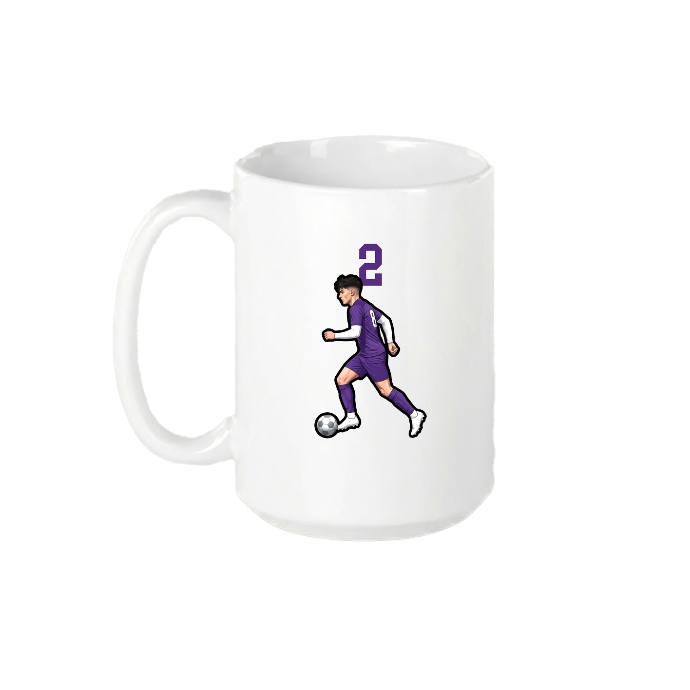 15oz Coffee Mug — Number Top in White