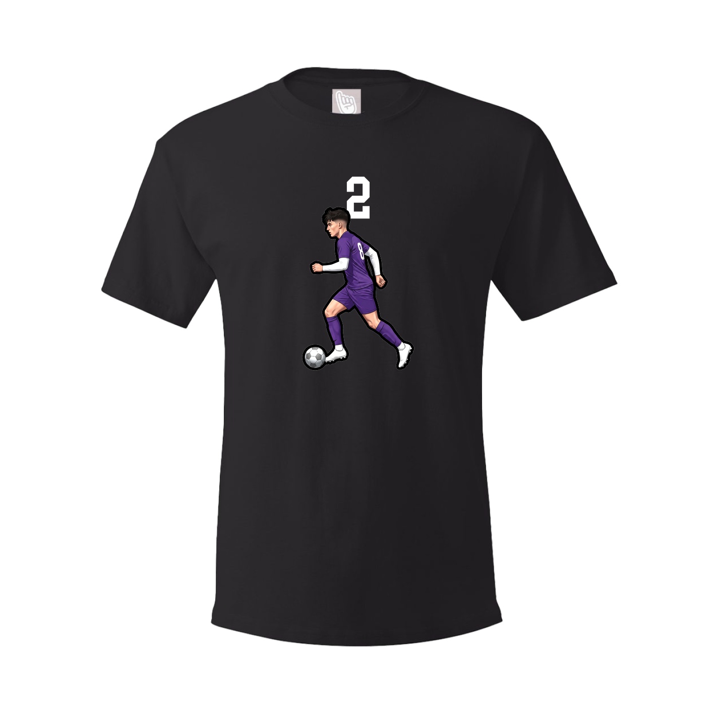 Youth Tee — Number Top in Black