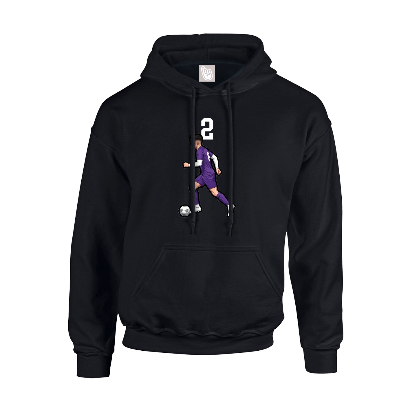 Hoodie — Number Top in Black