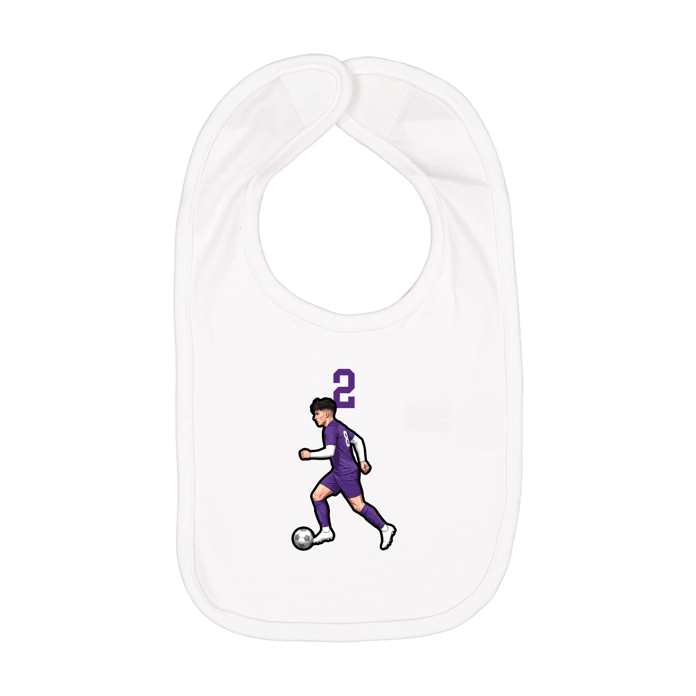 Infant Bib — Number Top in White