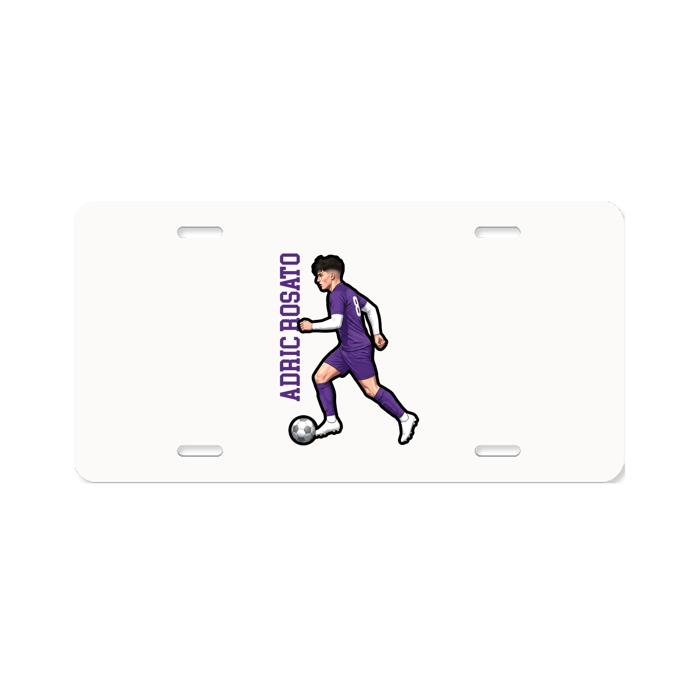 License Plate — Name Vertical in Classic