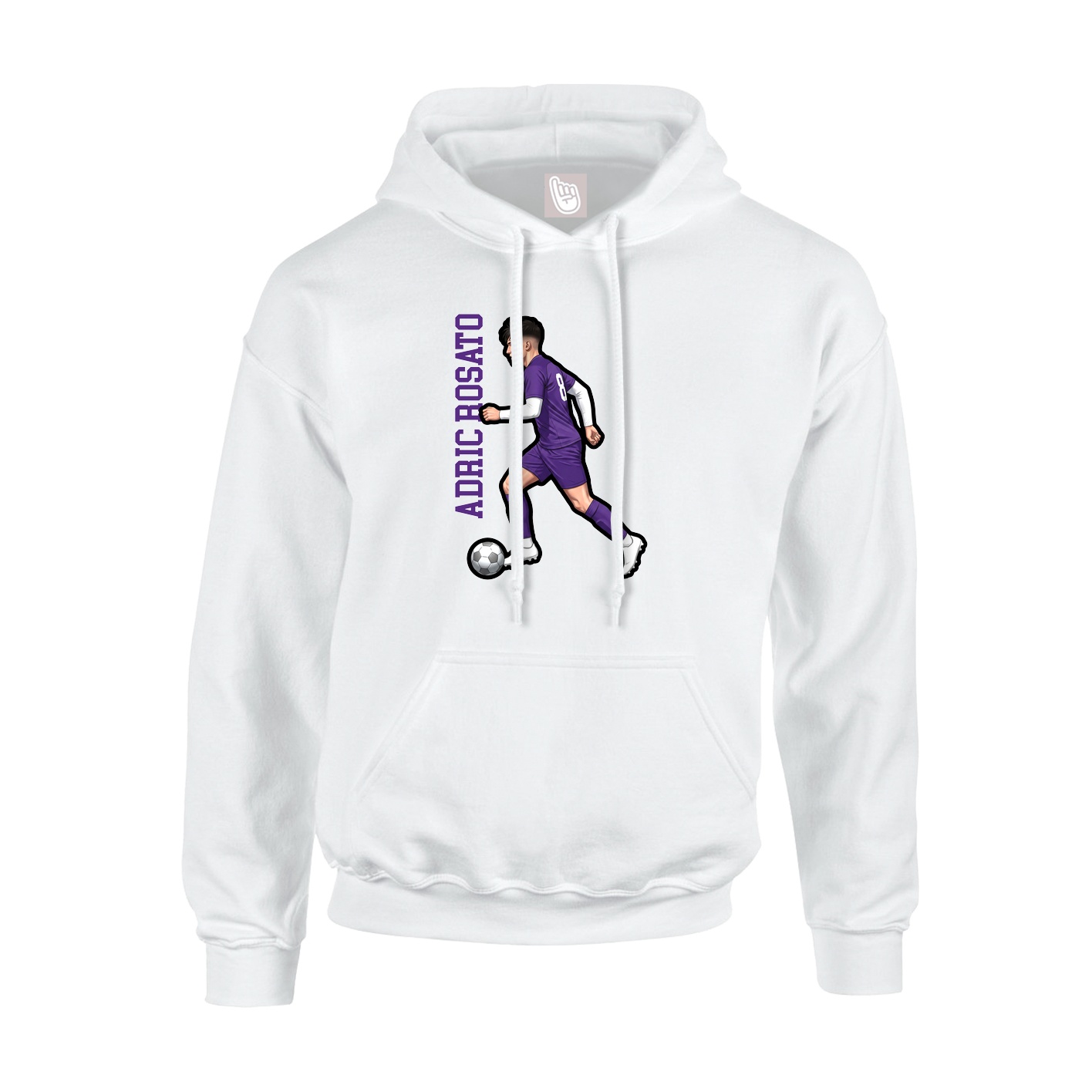 Hoodie — Name Vertical in White