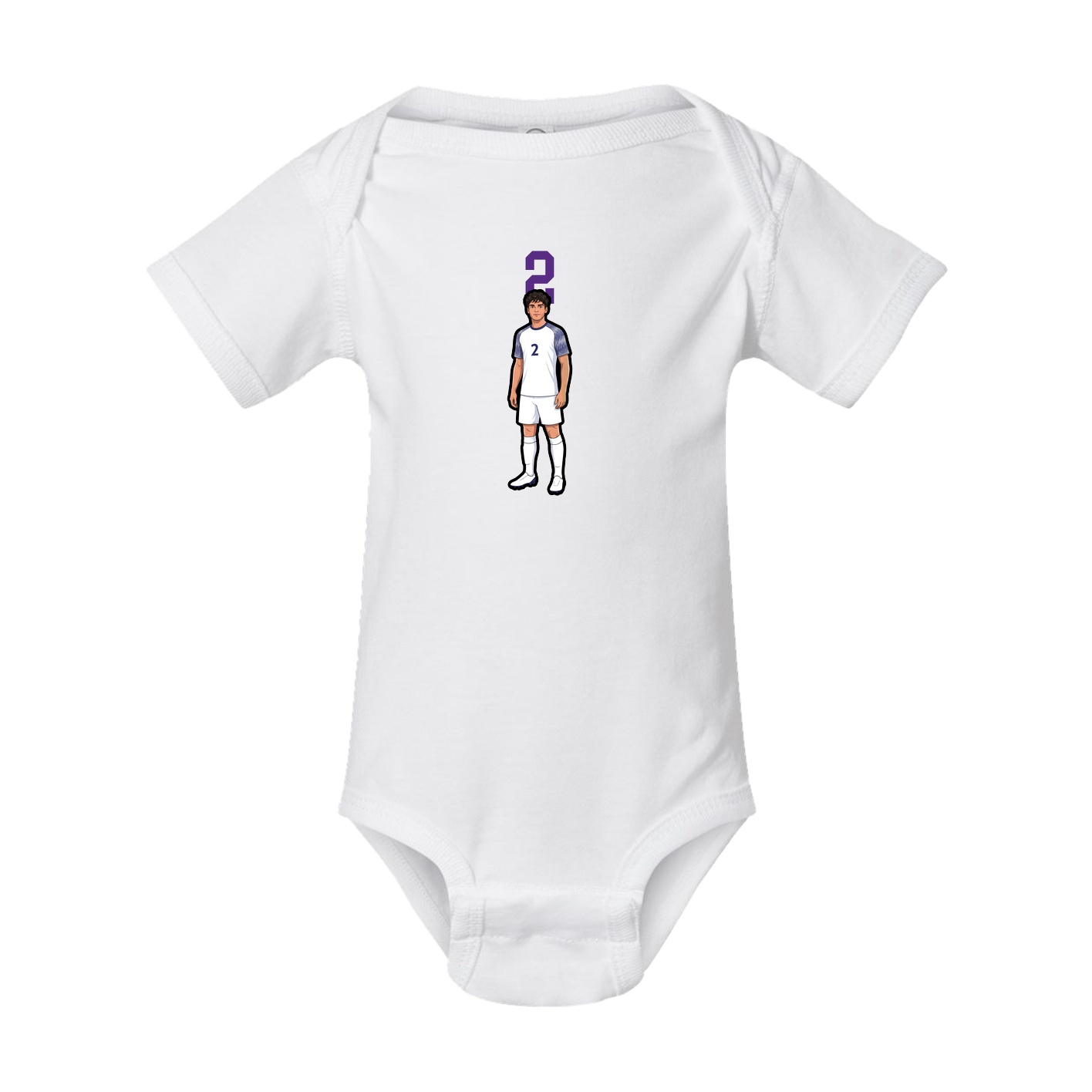 Baby Onesie — Number Top in White