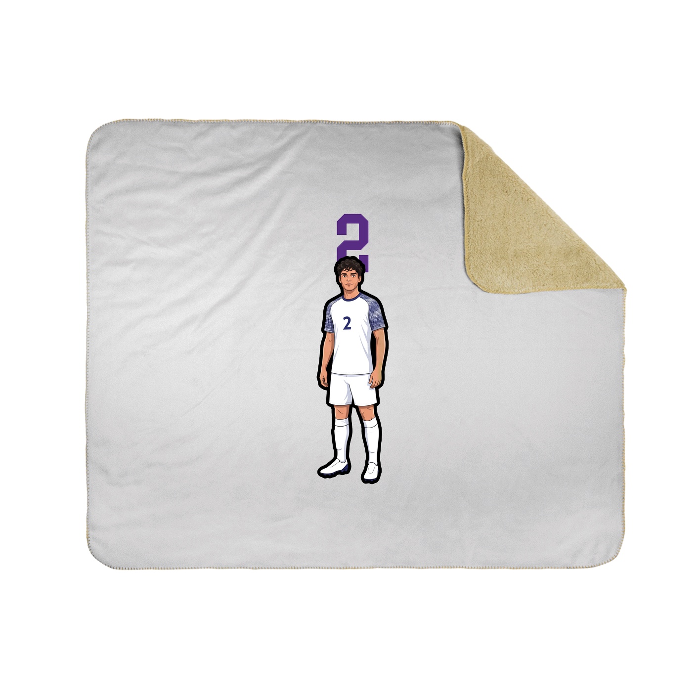 Throw Blanket — Number Top in White