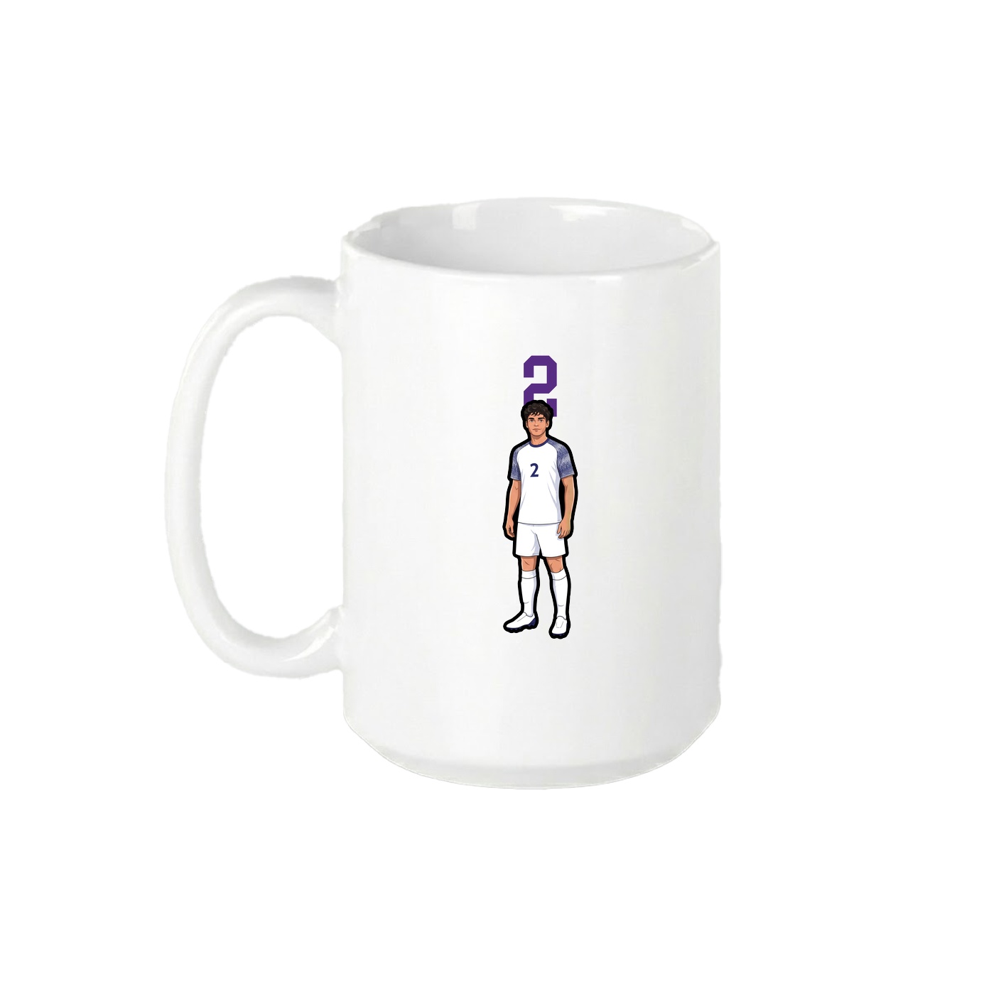15oz Coffee Mug — Number Top in White