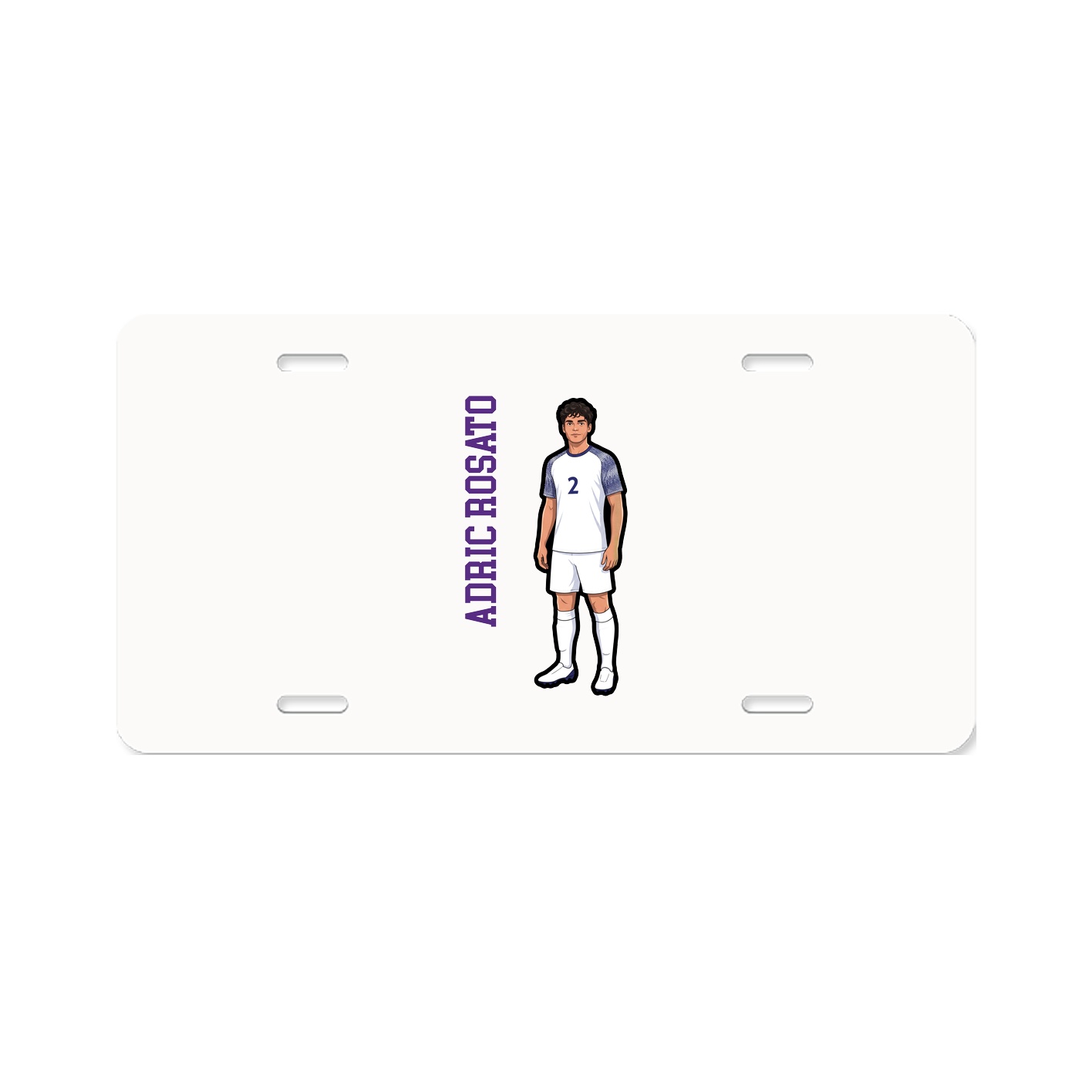 License Plate — Name Vertical in Classic