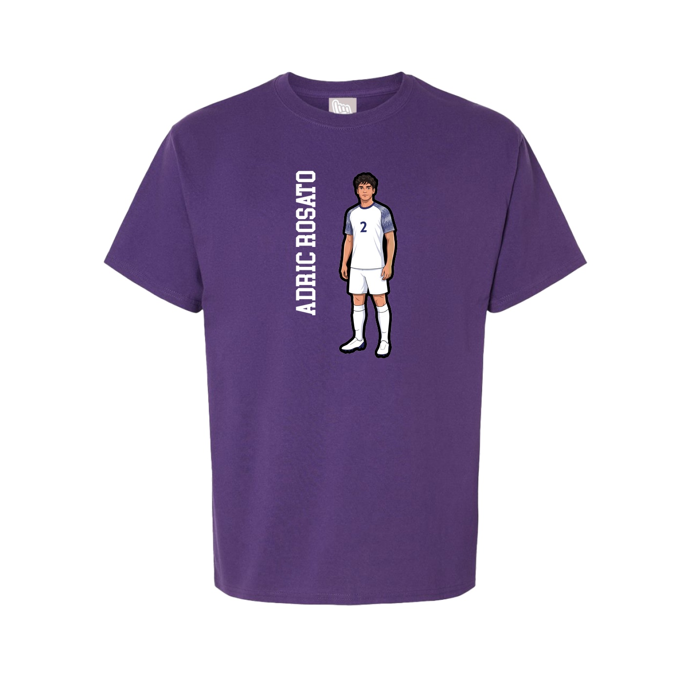 Youth Tee — Name Vertical in Purple
