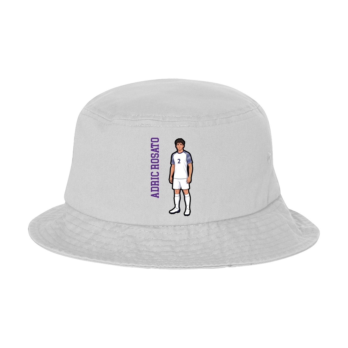 Bucket Cap — Name Vertical in White