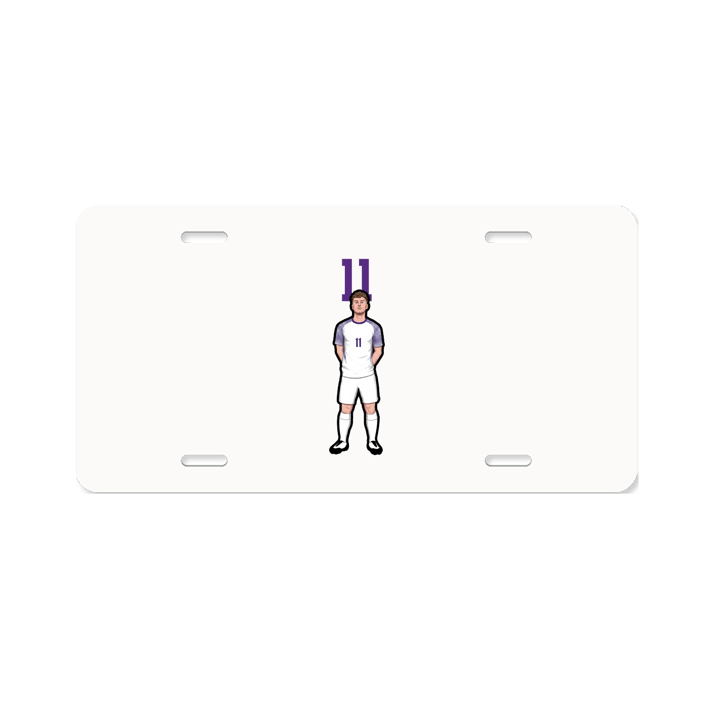 License Plate — Number Top in Classic