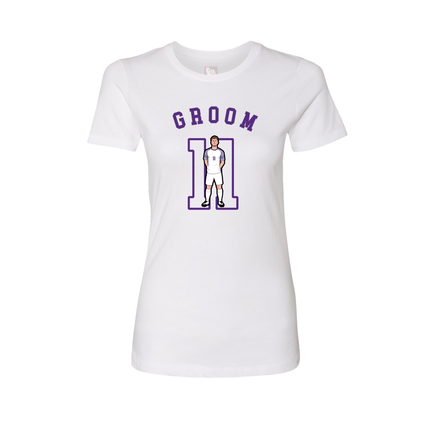 Fitted Women's Tee — Shirsey Arch in White