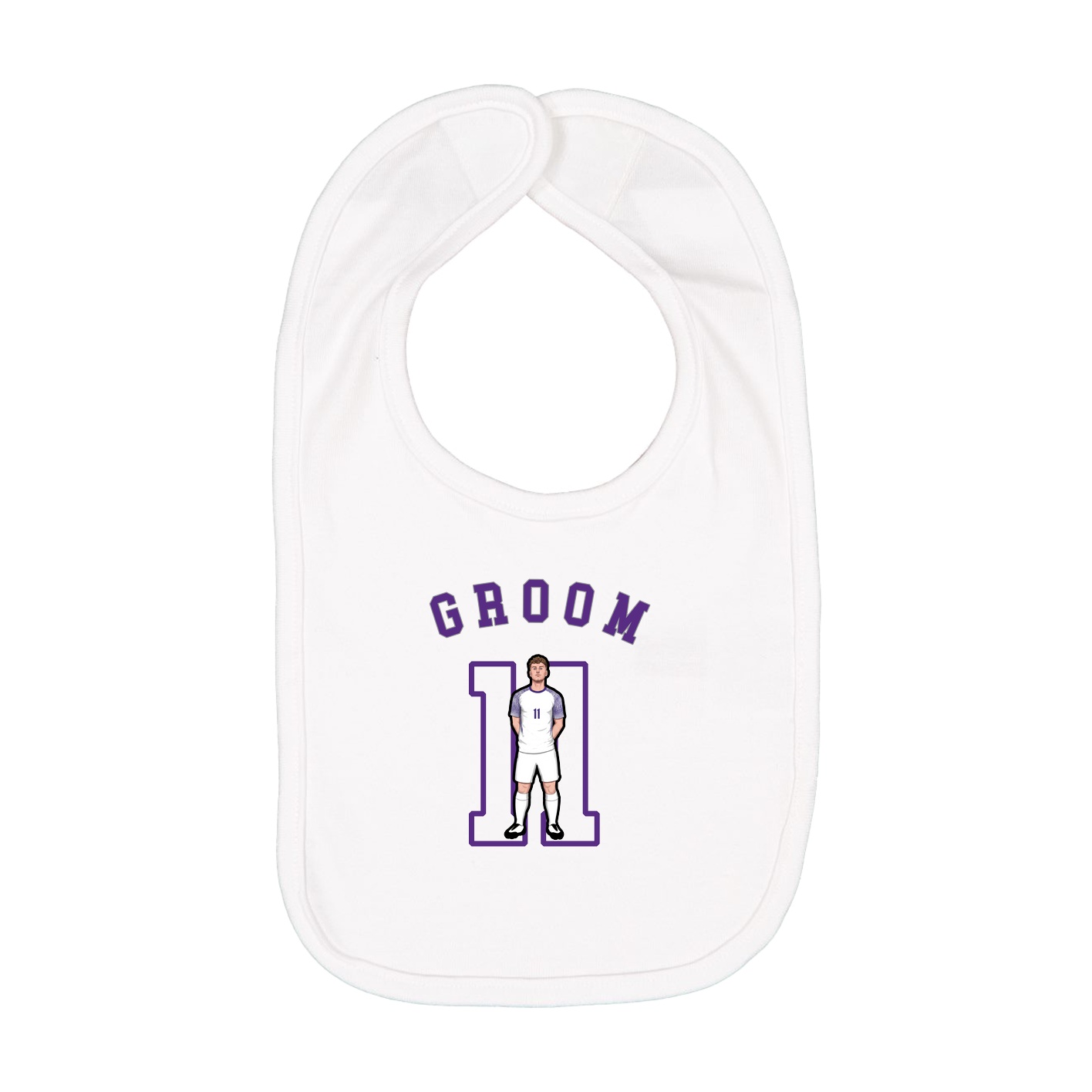 Infant Bib — Shirsey Arch in White