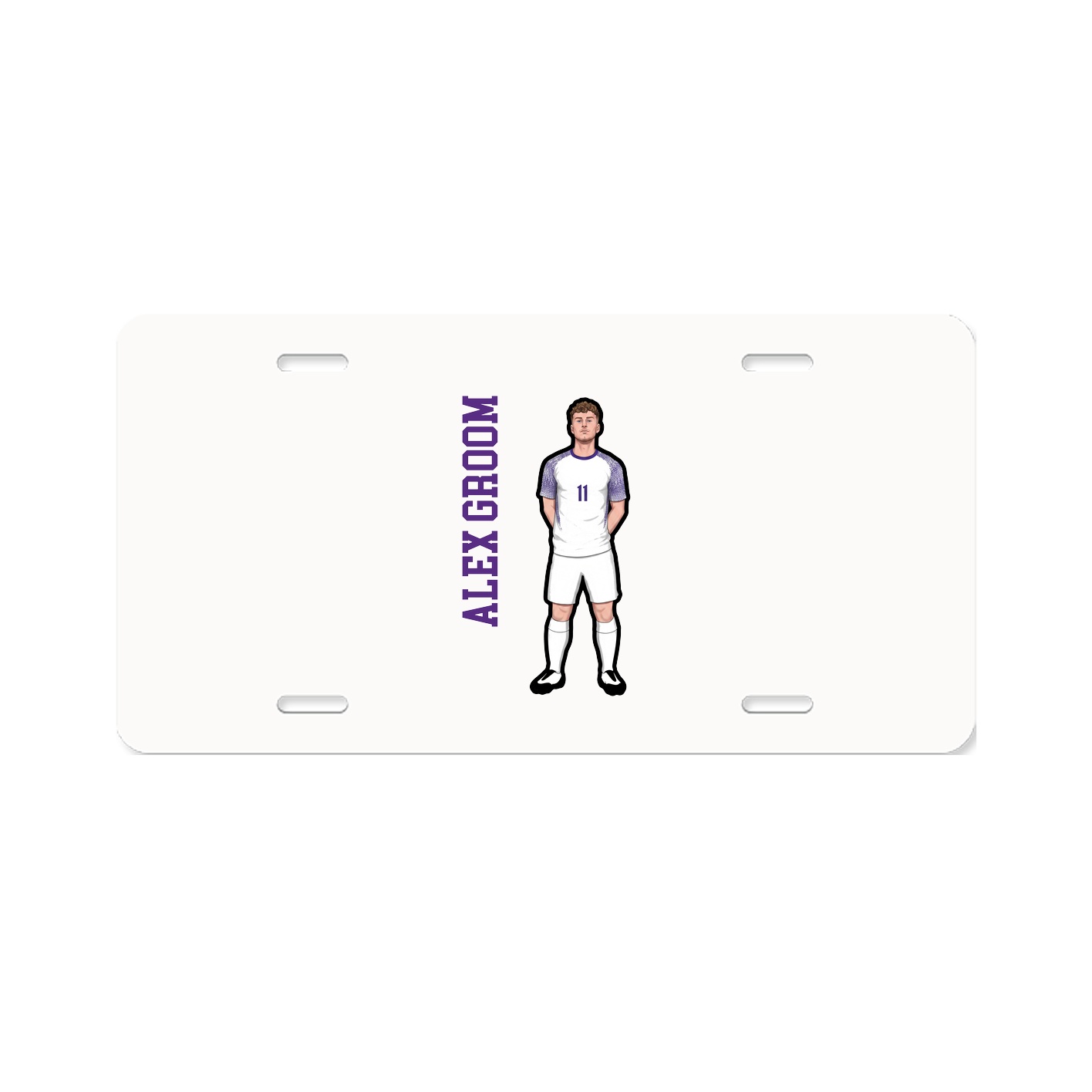 License Plate — Name Vertical in Classic