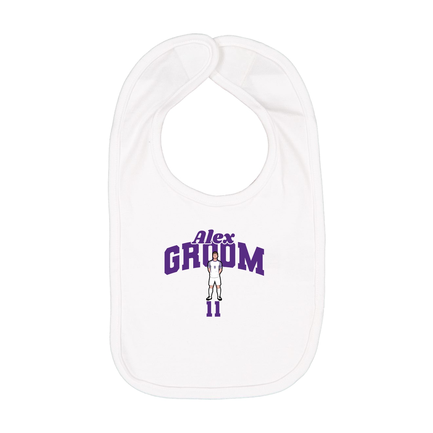 Infant Bib — Signature Arch in White
