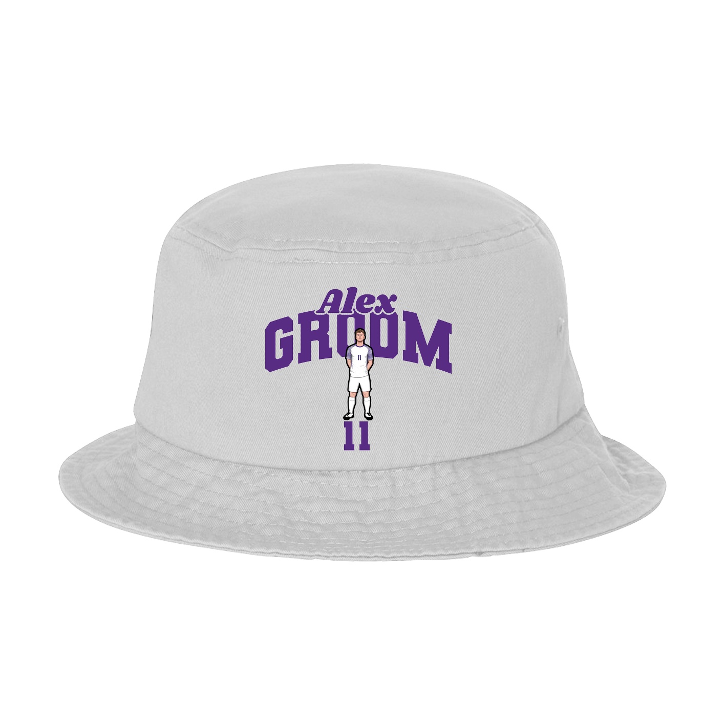 Bucket Cap — Signature Arch in White