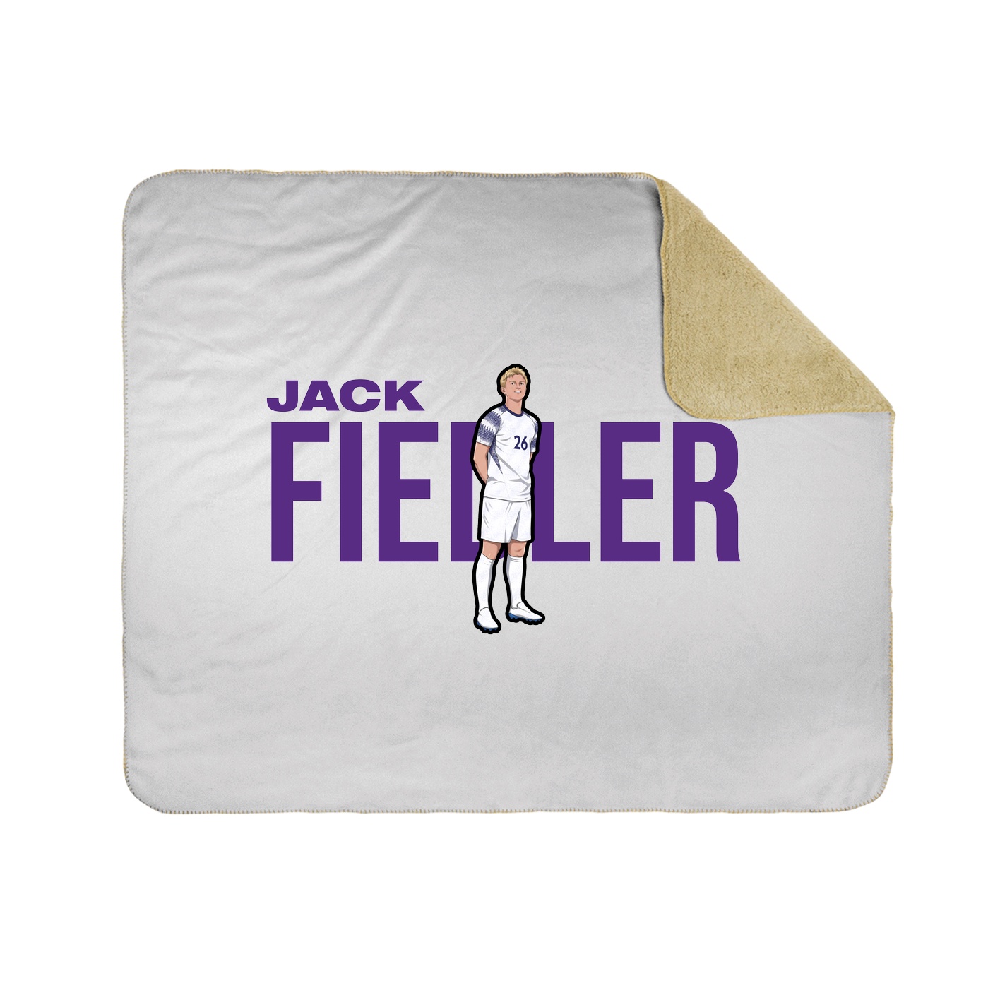 Throw Blanket — Player Name in White