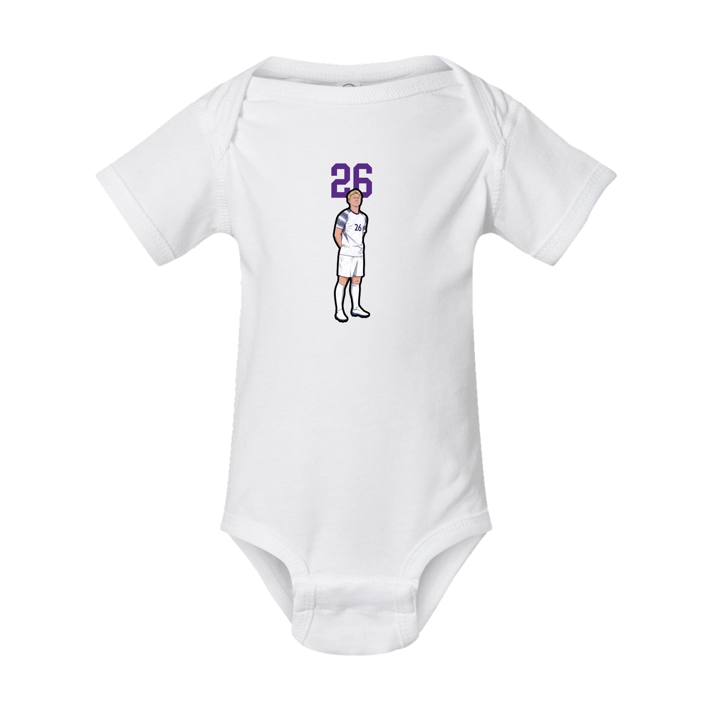 Baby Onesie — Number Top in White