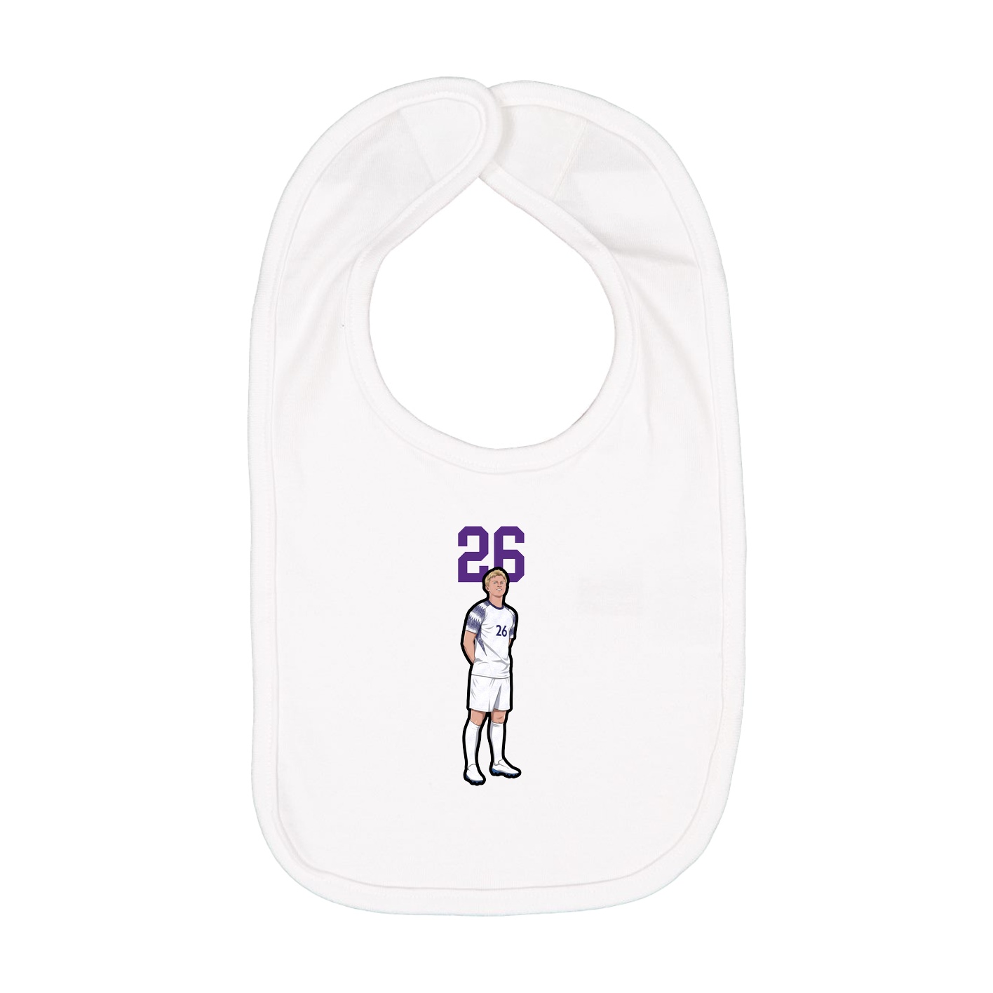 Infant Bib — Number Top in White