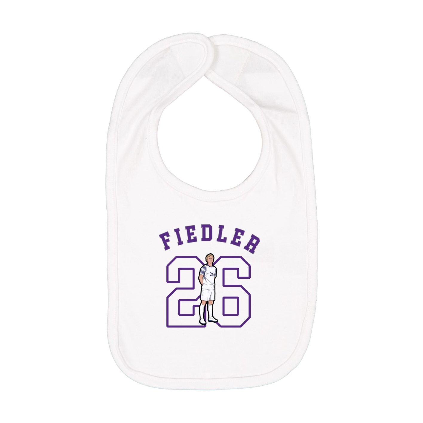 Infant Bib — Shirsey Arch in White
