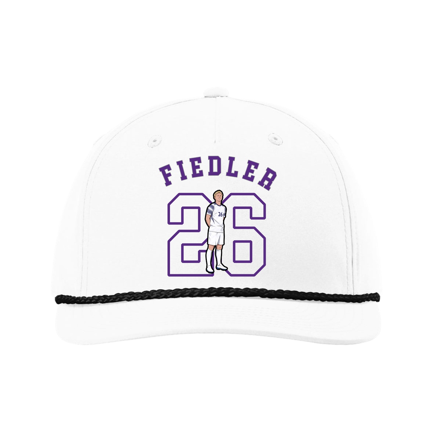 Five-Panel Classic Rope Cap — Shirsey Arch in White