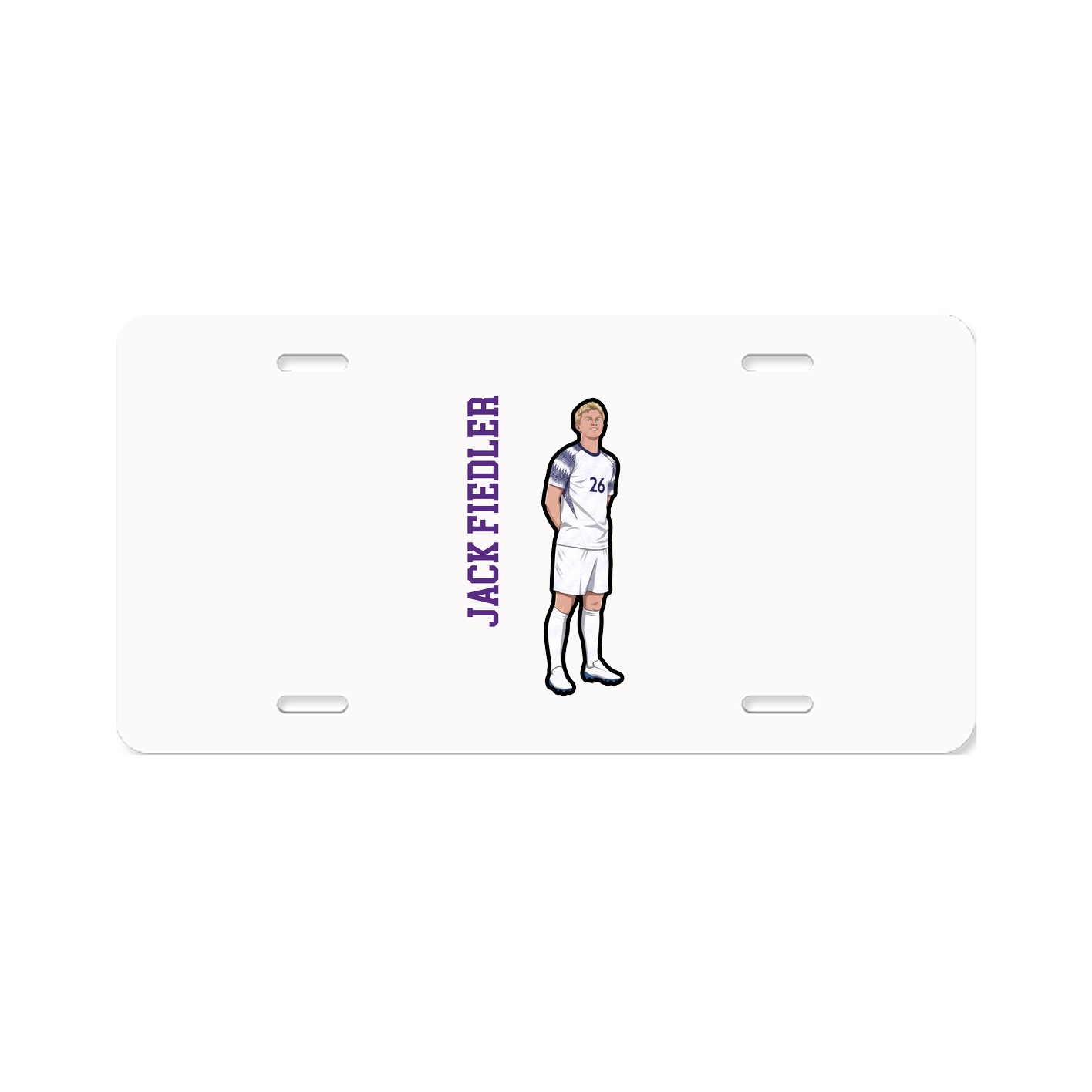 License Plate — Name Vertical in Classic