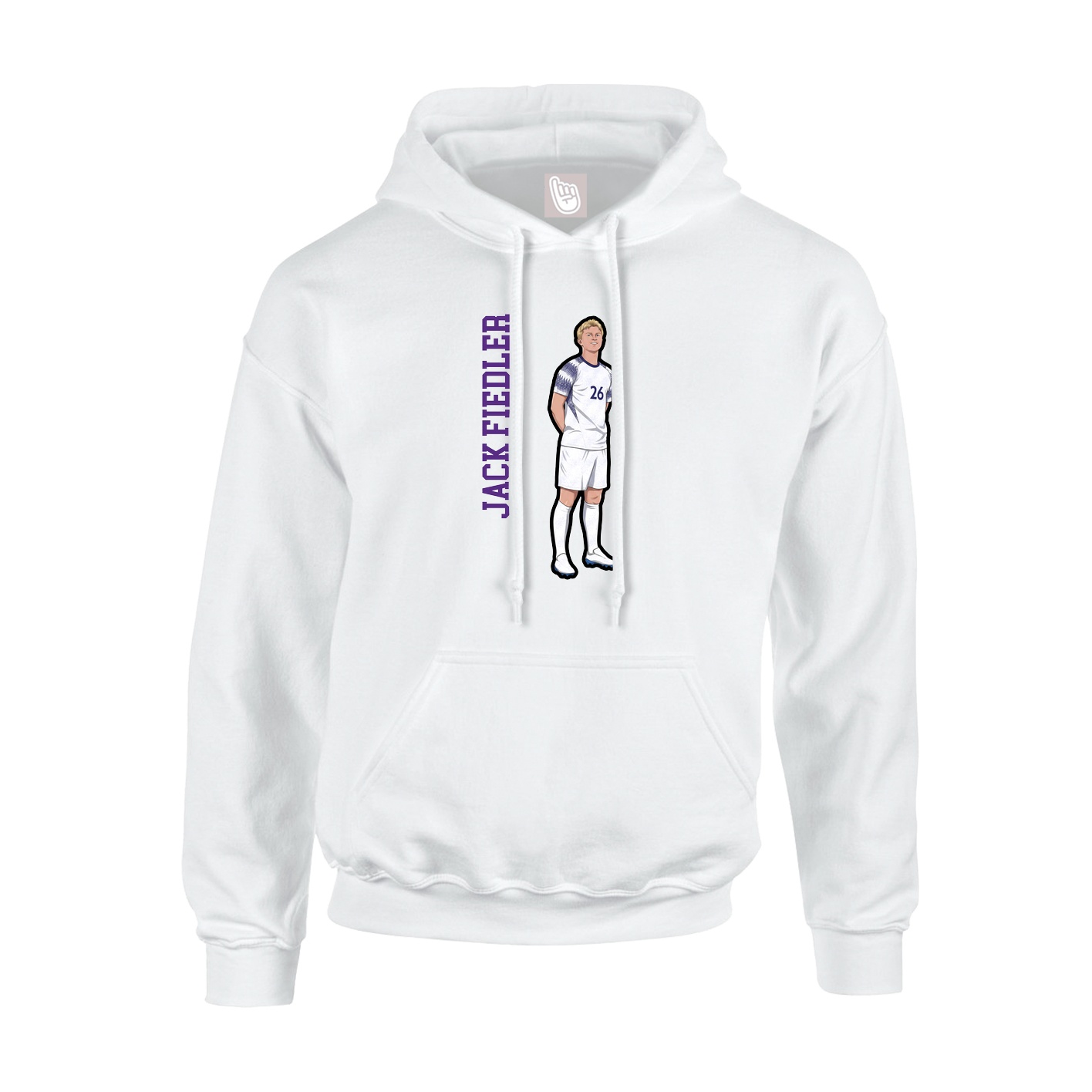 Hoodie — Name Vertical in White