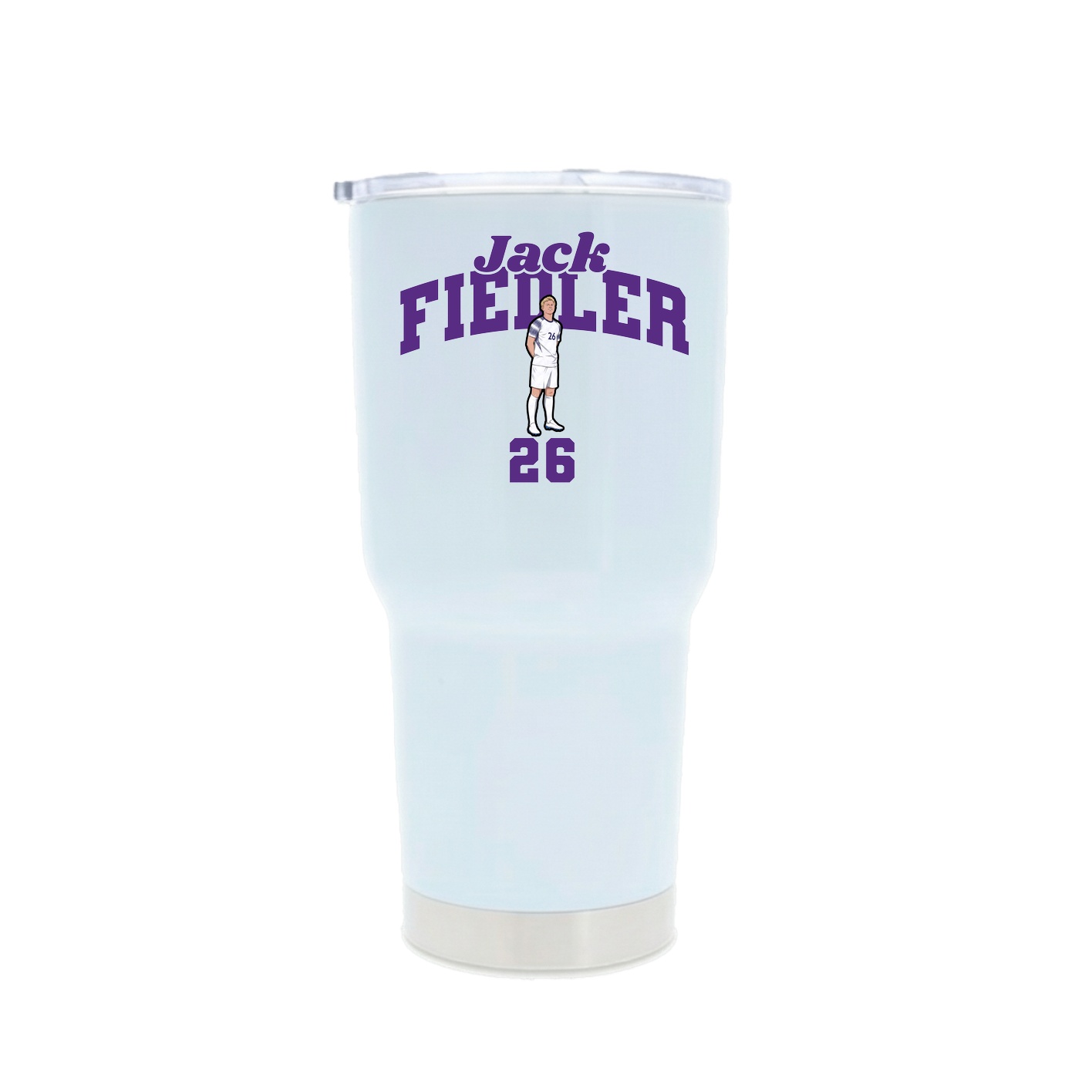 30oz Stainless Steel Tumbler — Signature Arch in White
