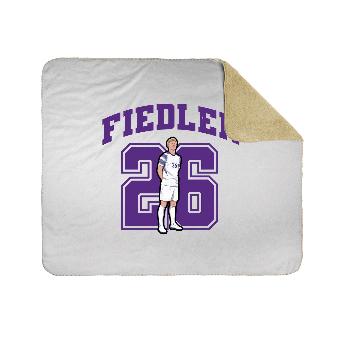 Throw Blanket — Number in White