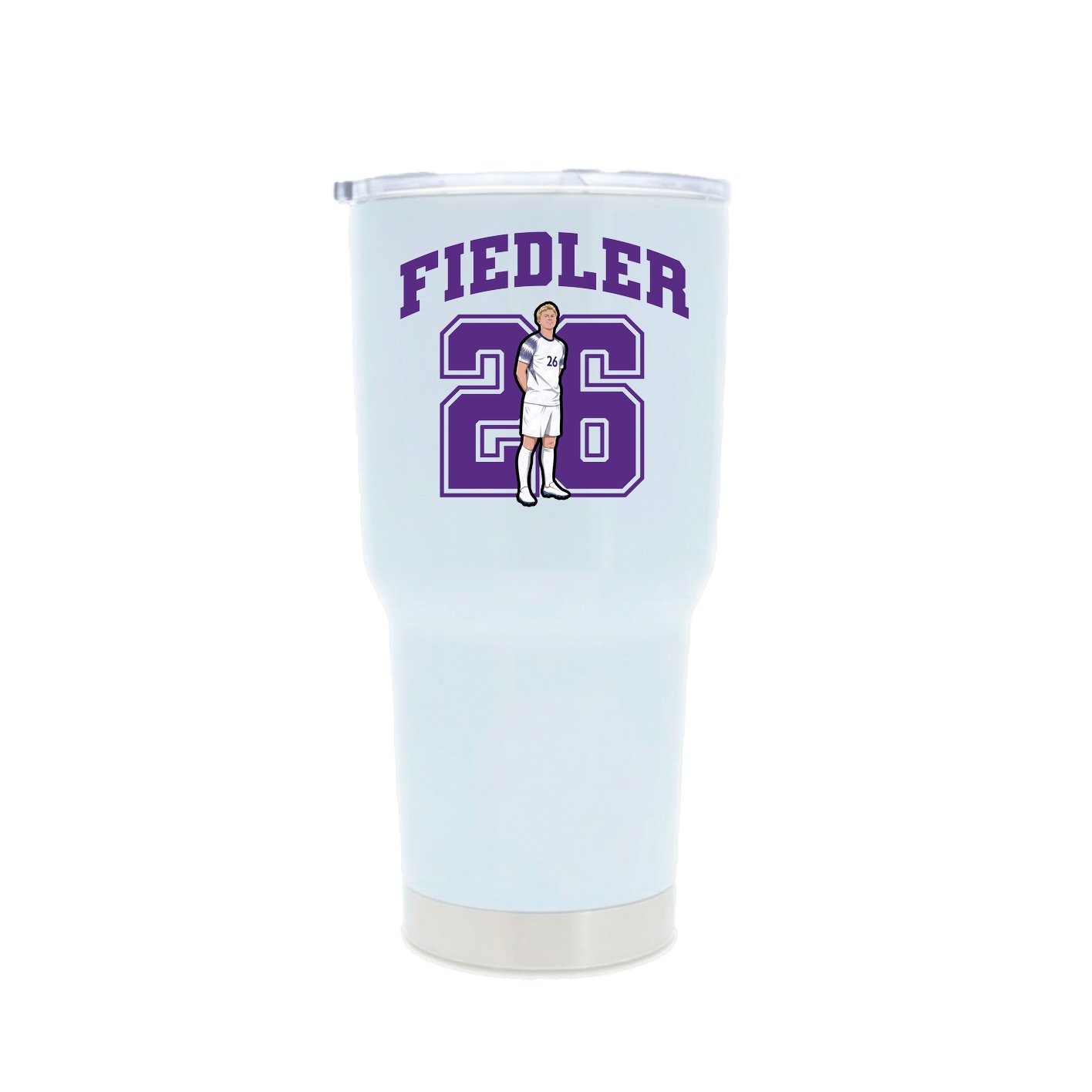 30oz Stainless Steel Tumbler — Number in White