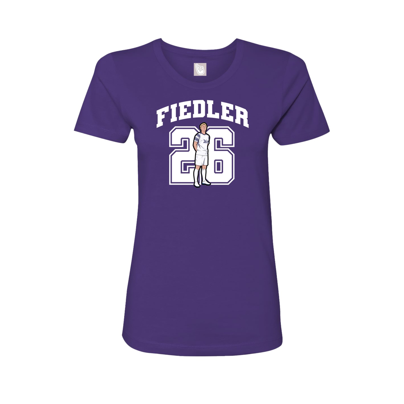 Fitted Women's Tee — Number in Purple
