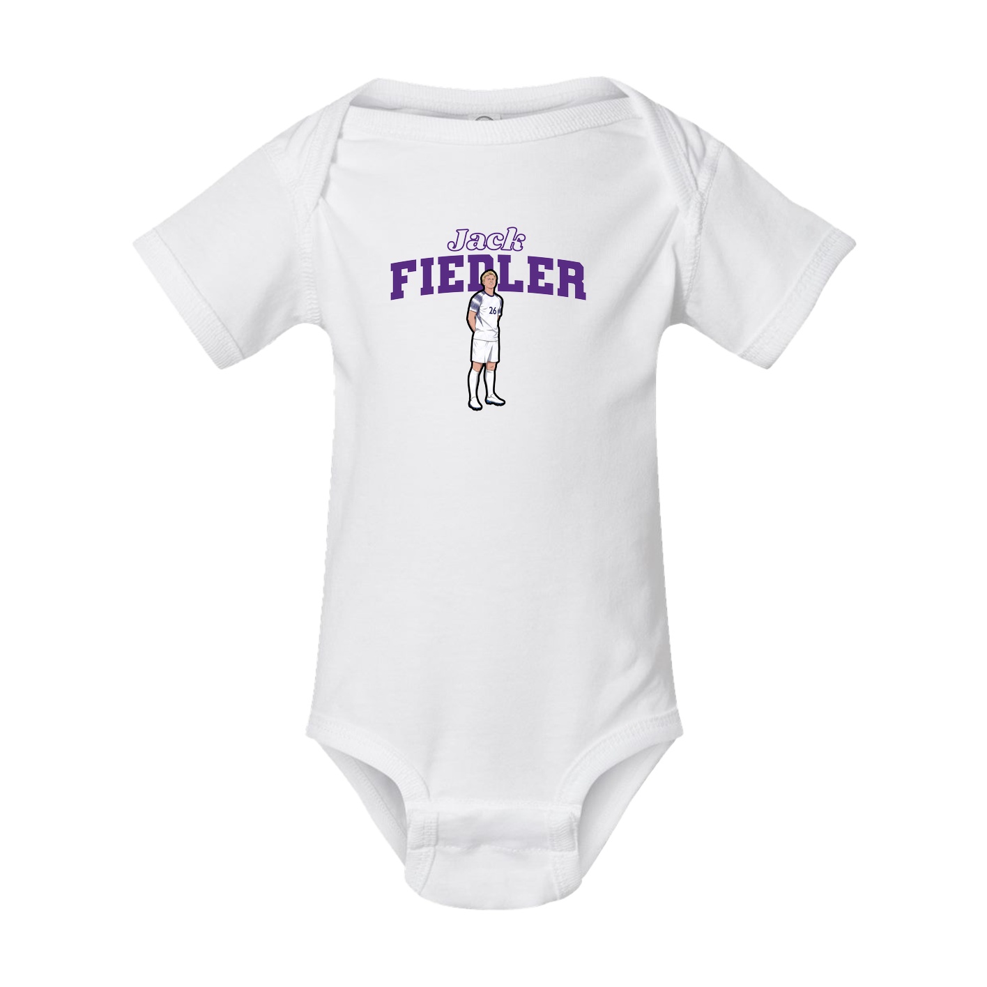 Baby Onesie — Name Arch in White