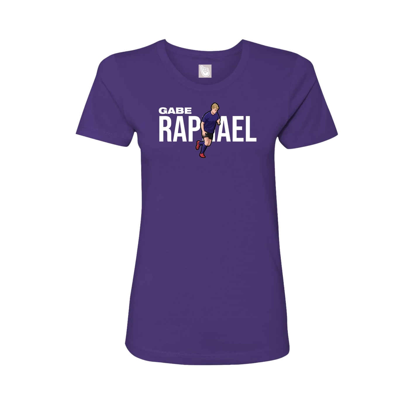 Fitted Women's Tee — Player Name in Purple