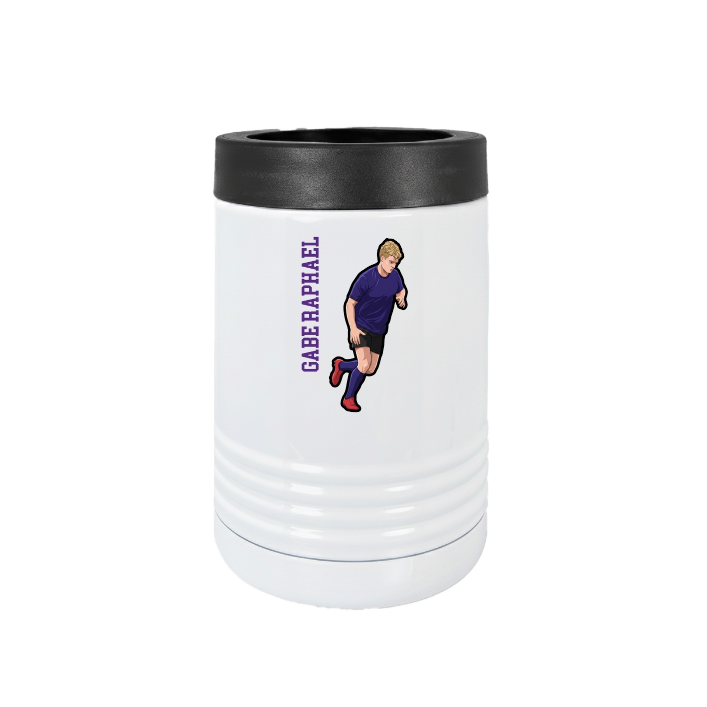 Beverage Holder — Name Vertical in White
