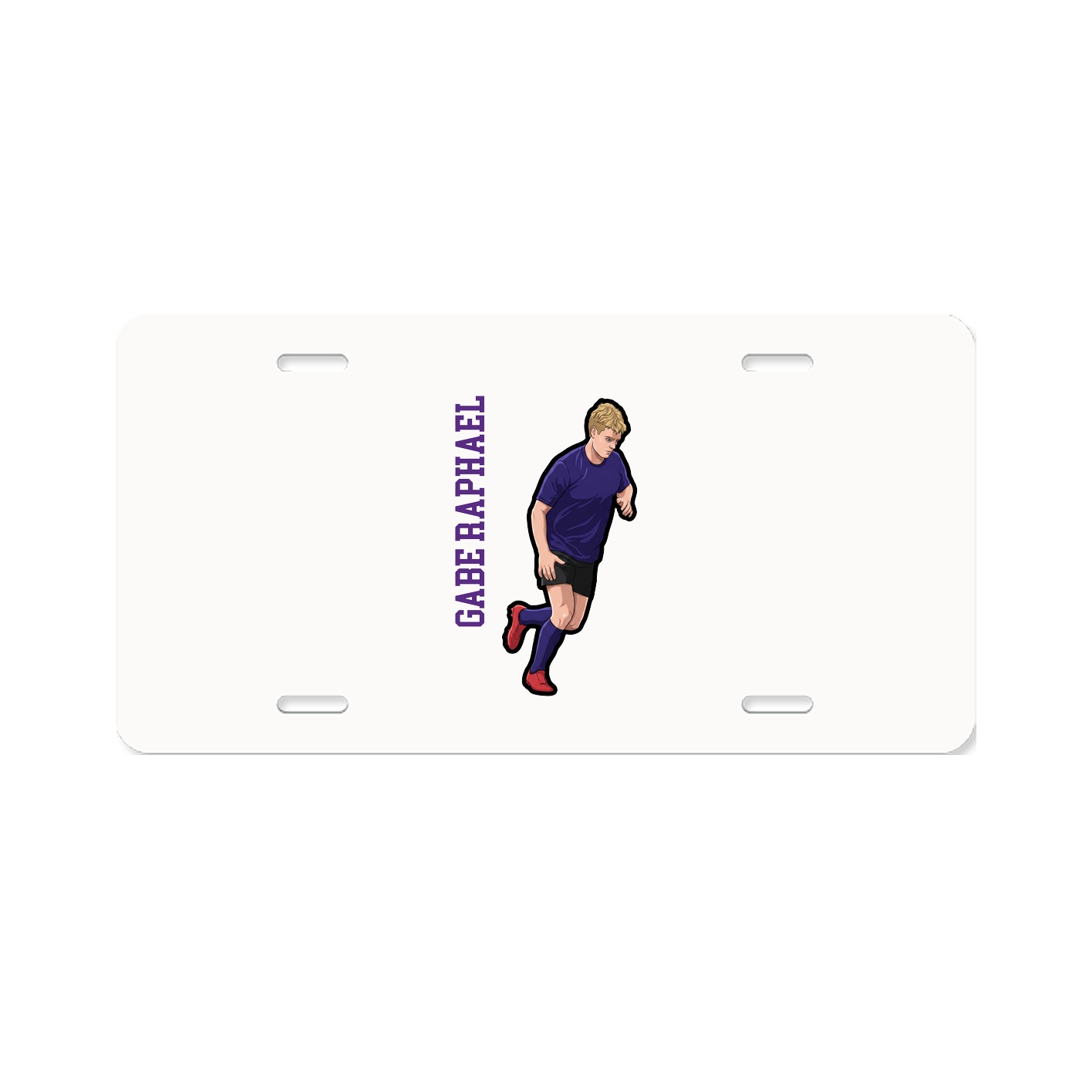 License Plate — Name Vertical in Classic