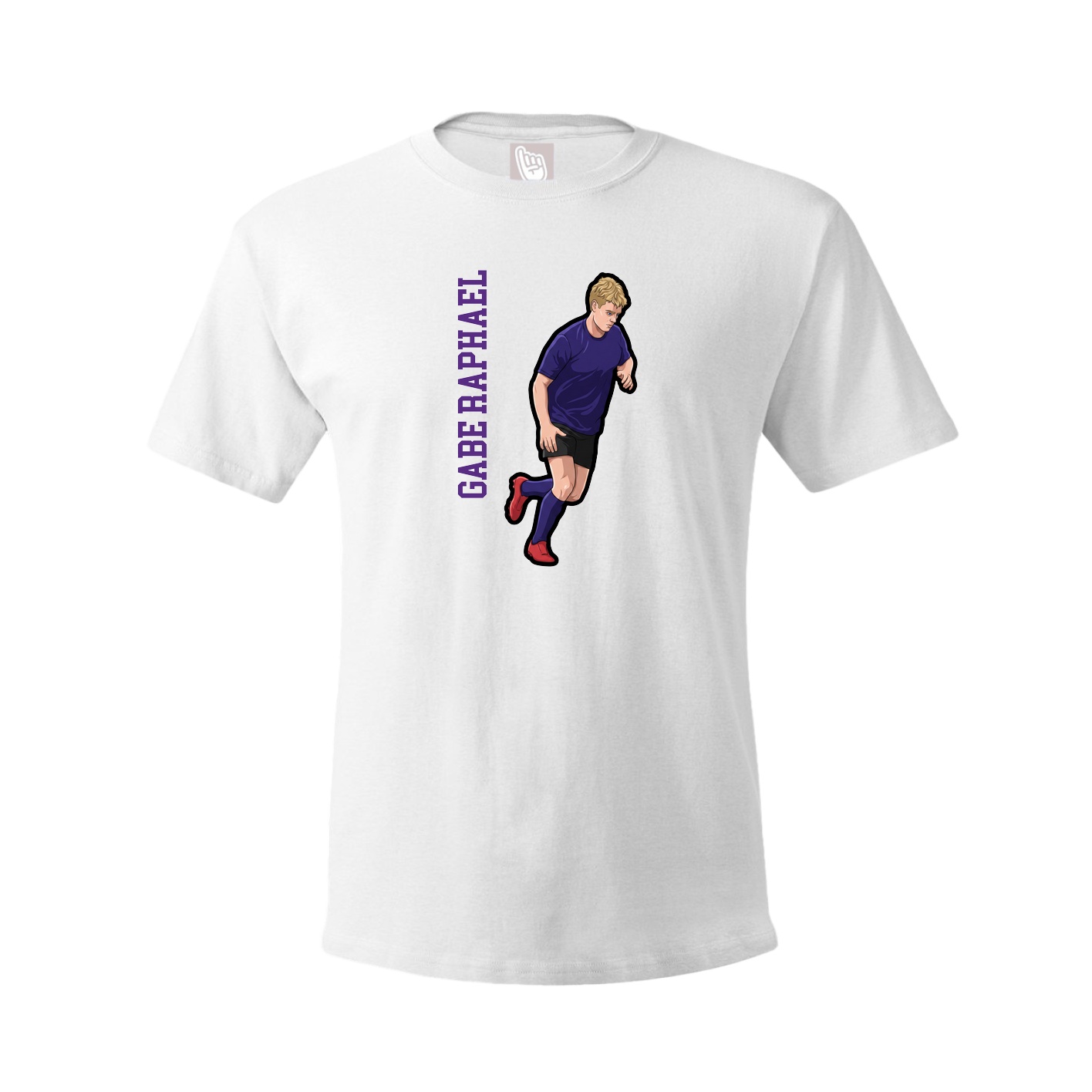 Tee — Name Vertical in White