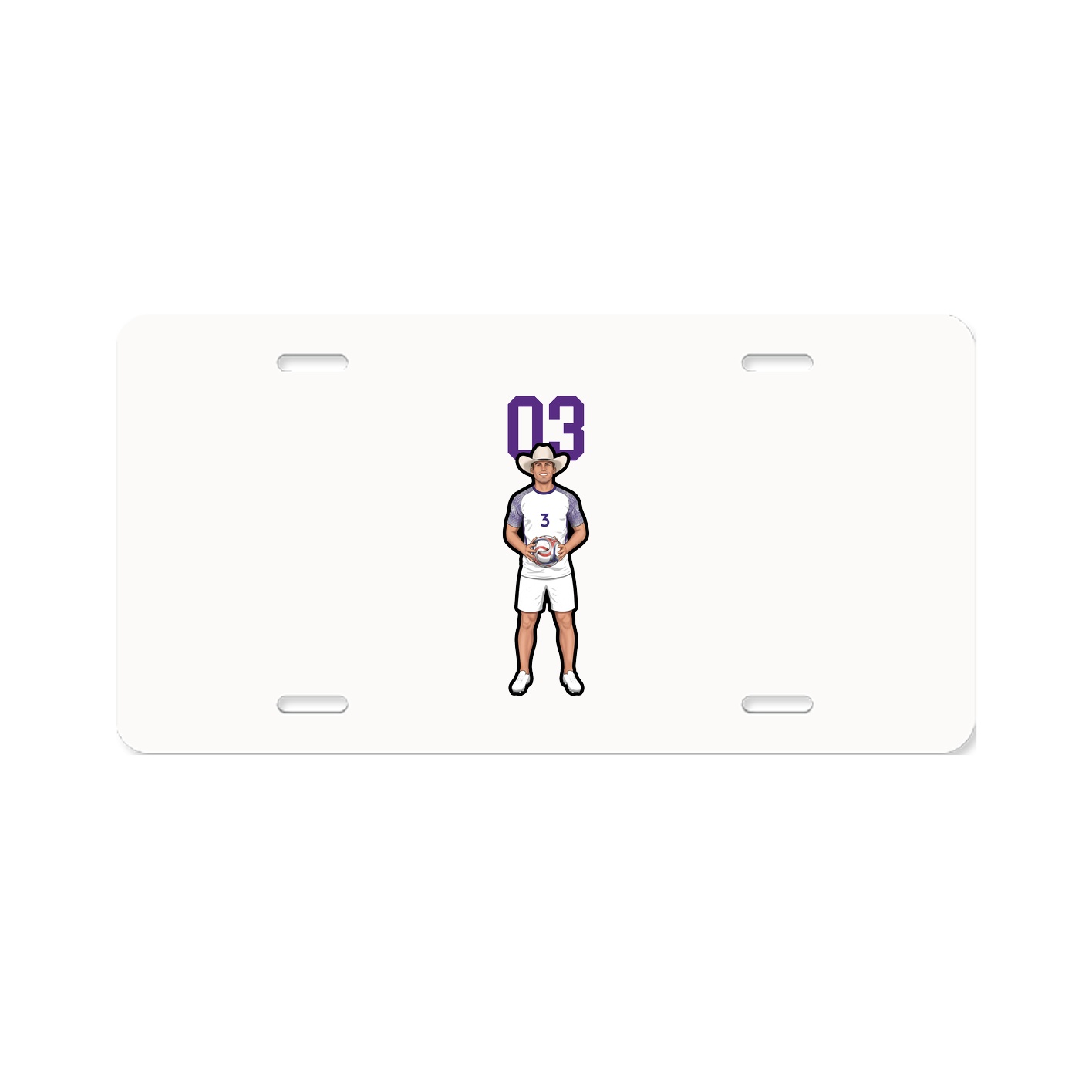 License Plate — Number Top in Classic