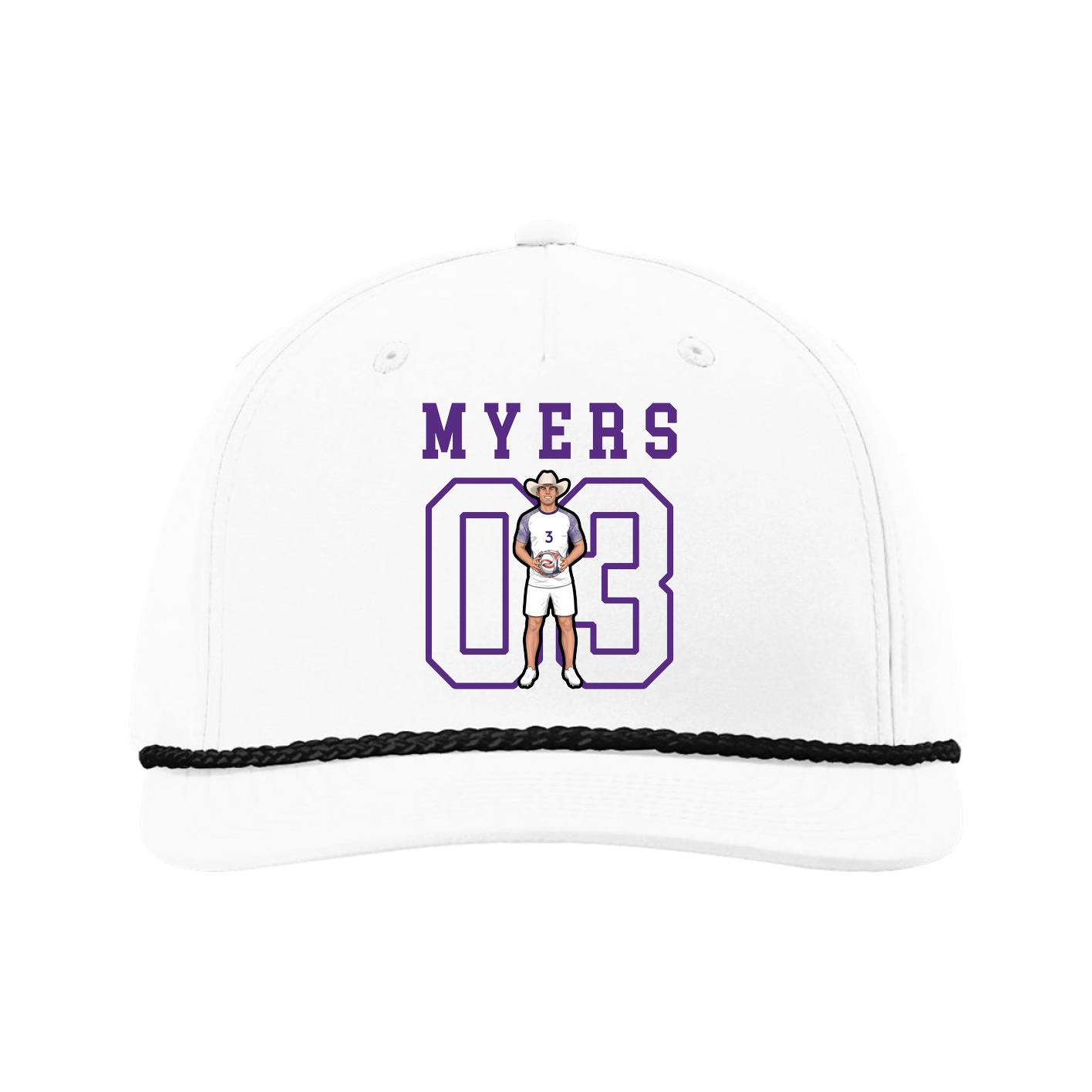 Five-Panel Classic Rope Cap — Shirsey in White
