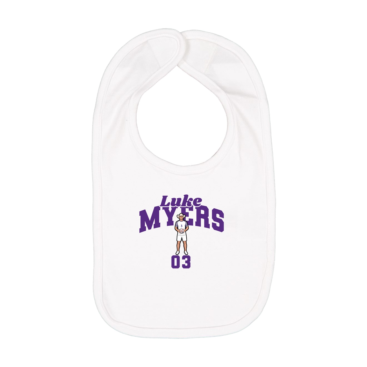 Infant Bib — Signature Arch in White