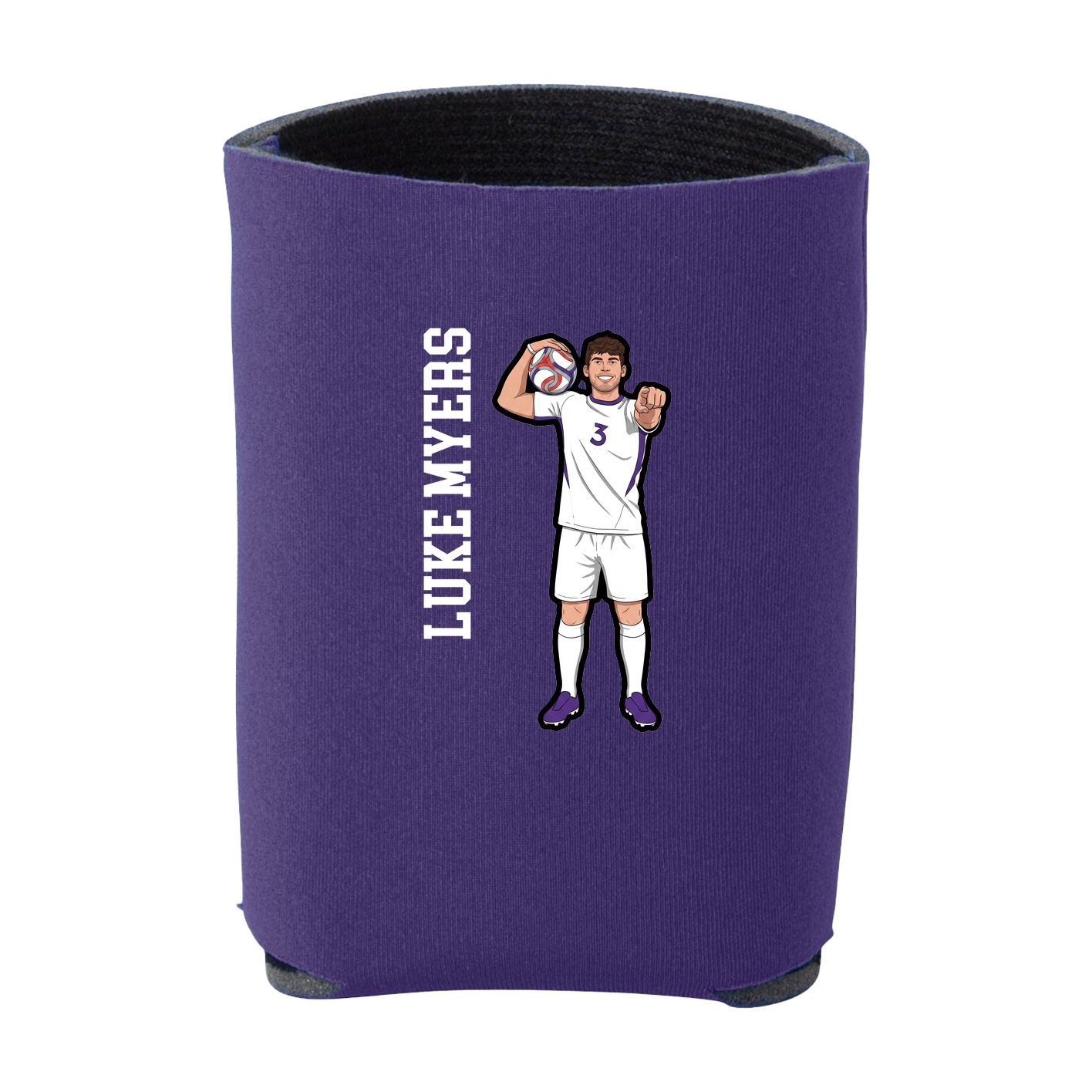 Can Holder — Name Vertical in Purple