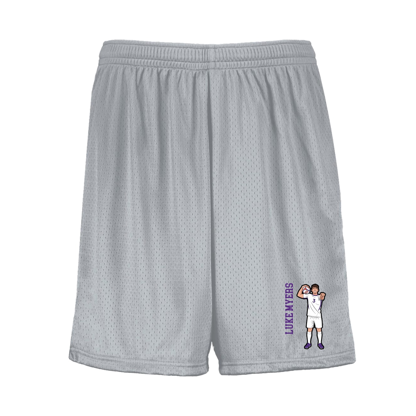 Shorts — Name Vertical in Silver
