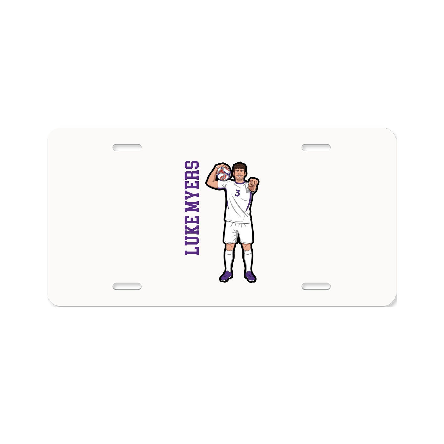 License Plate — Name Vertical in Classic