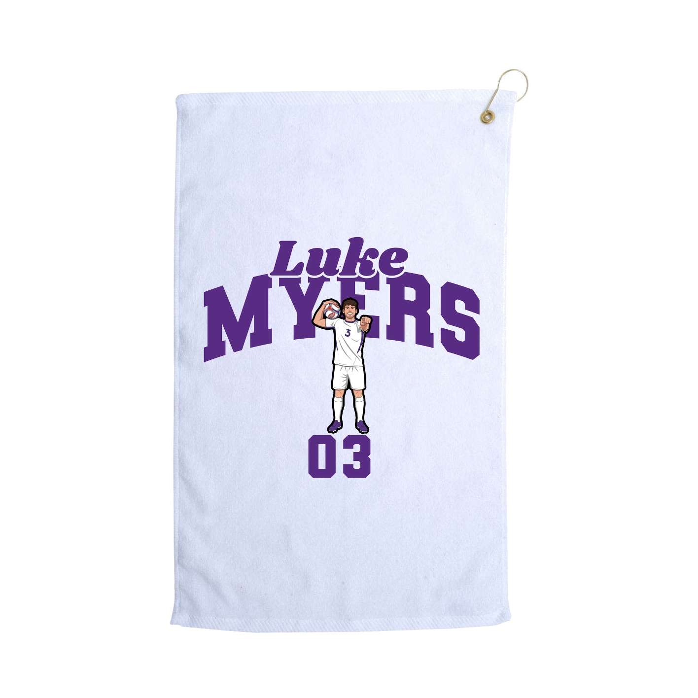 Golf Towel — Signature Arch in White