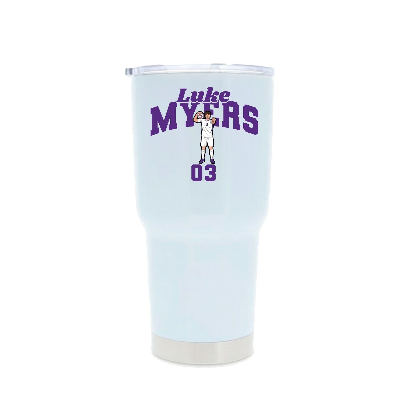 30oz Stainless Steel Tumbler — Signature Arch in White