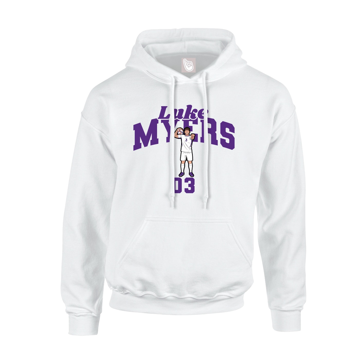 Hoodie — Signature Arch in White