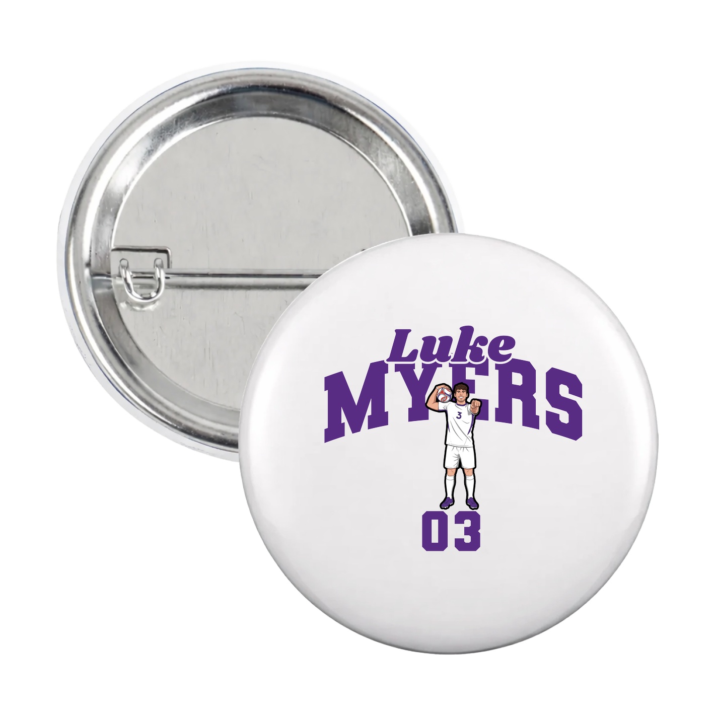 Game Day Button — Signature Arch in White
