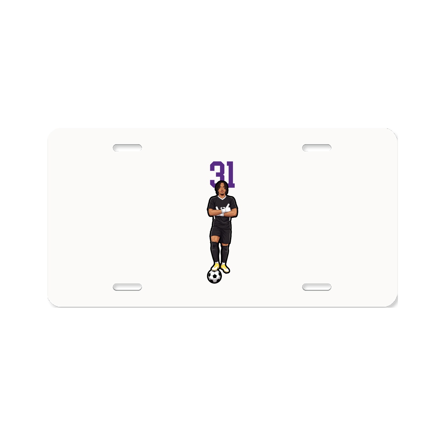 License Plate — Number Top in Classic