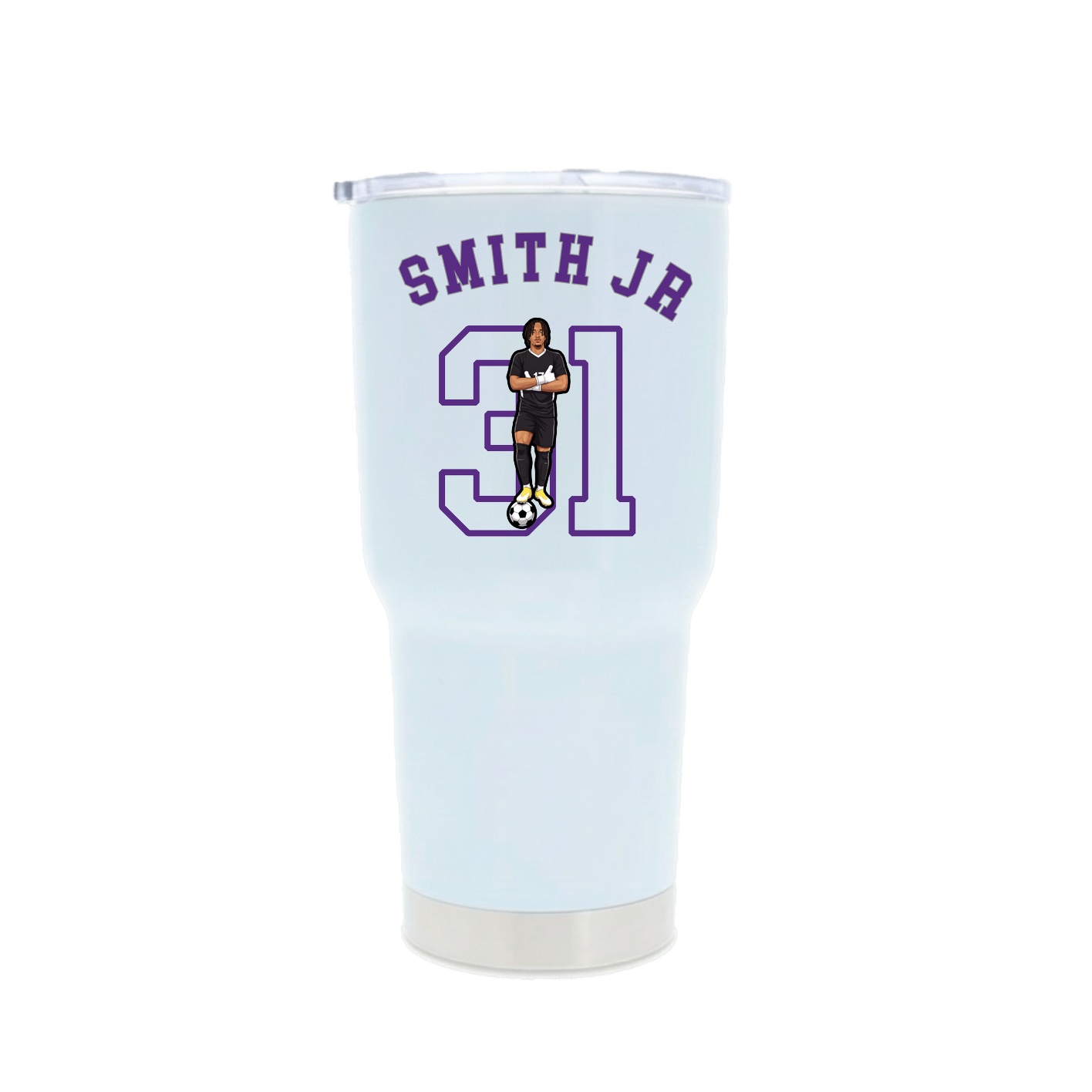 30oz Stainless Steel Tumbler — Shirsey Arch in White